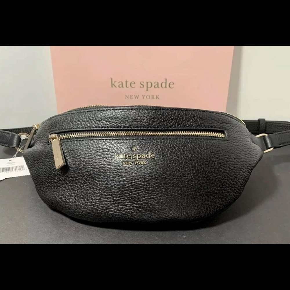 Kate Spade NWT Leila Belt Bag Crossbody Black Leather